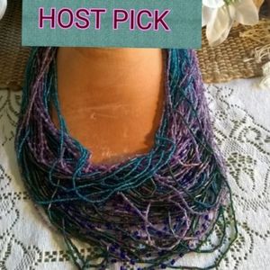 CHICO'S MULTI-STRAND BEADED DESIGNER NECKLACE